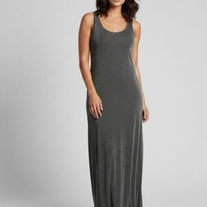 Shimmery Gray Sleeveless Maxi Dress Size Med To Large Soft, Stretchy & Comfy